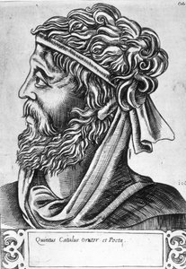 Catullus dit Catullo (87 - 54 ईसा पूर्व) काल्पनिक चित्र, 17 वीं शताब्दी का उत्कीर्णन। द्वारा अज्ञात कलाकार