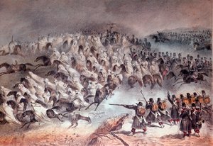 अल्जीरिया का अभियान, कॉन्सटेंटाइन की विजय: सिदी-टमटम में फ्रांसीसी सेना की वापसी, २७ नवंबर १८३६ (लिथोग्राफी) द्वारा अज्ञात कलाकार
