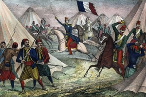 16 मई 1843 को ड्यूक ऑफ औमले द्वारा अल्जीरिया में अब्द-अल-कादर के स्माला पर कब्जा। "" स्टोरिया डी'एल्गेरी" में, लियोन गैलिबर्ट, वॉल्यूम। 2 द्वारा अज्ञात कलाकार