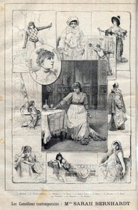 मैकबेथ में कॉमेडियन सारा बर्नहार्ट (1844-1923) - पिय्रोट हत्यारा - थियोडोरा - टोस्का - जोन ऑफ आर्क - टोस्का - हर्नाम - लेडी ऑफ द कैमेलियस - क्लियोपेट्रा - फेड्रोन - 1895 की "शानदार प्रगति" में उत्कीर्णन द्वारा अज्ञात कलाकार