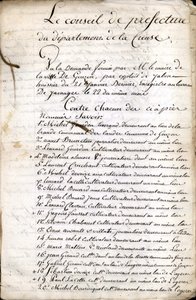 23 अप्रैल 1823 को ग्वेरेट (क्रेयूज़) के प्रान्त परिषद का विचार-विमर्श द्वारा अज्ञात कलाकार