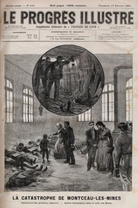 1895 में बरगंडी में अच्छी तरह से सेंट यूजनी या मोंटेसेउ लेस माइन्स (मॉन्टसेउ-लेस-माइन्स) की आपदा - 1895 के "ले प्रोग्रेस इलस्ट्रियस" में उत्कीर्णन द्वारा अज्ञात कलाकार