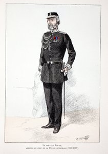 डॉ. रूदिल, नगर पुलिस के मुख्य चिकित्सा अधिकारी (1867-1877)। रंगों में नक़्क़ाशी, उदाहरण के लिए "" हिस्टोइरे डू कॉर्प्स डेस गार्डियन्स डे ला पैक्स "" पुस्तक लुई लेपिन (1846-1933) के तत्वावधान में सीन की पुलिस के प्रीफेक्ट के तहत प्रकाशित द्वारा अज्ञात कलाकार