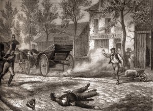 ड्यूक डी'ऑरलियन्स की 07/13/1842 को एक कार दुर्घटना में मृत्यु हो गई - हेनरी मार्टिन द्वारा "" हिस्टोइरे डी फ्रांस "" में द्वारा अज्ञात कलाकार