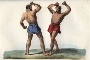 Etruscan मुक्केबाज - ब्रह्मांड के सभी लोगों के "" रीति-रिवाजों और रीति-रिवाजों से उत्कीर्णन। वह सरकार का इतिहास है, कानूनों का, मिलिशिया का, सभी देशों के धर्म का सबसे दूरस्थ समय से लेकर आज तक "1856 द्वारा अज्ञात कलाकार