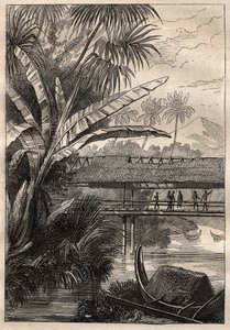 1791 में जीन फ्रेंकोइस गैलाउप डी ला पेरोस (1741-1788) की तलाश में एंटोनी ब्रूनी (ब्रूनी) डी'एंट्रेकास्टो (1737-1793) का अभियान: बोरॉन द्वीप (?) का दृश्य - "द ग्रेट मेरिनर्स ऑफ द ग्रेट मेरिनर्स" से लिया गया चित्रण 18 वीं सदी"" द्वारा अज्ञात कलाकार