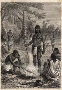 अलेक्जेंडर वॉन हंबोल्ट (1769-1859) और एमी बोनपलैंड (1773-1858) द्वारा अमेरिका के लिए अभियान (1799-1804): ओमागुआस इंडियंस (अमेज़ोनिया, पेरू) - "18 वीं शताब्दी के महान नाविक" से चित्रण द्वारा अज्ञात कलाकार