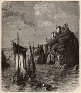 Fort de Bertheaume - Plougonvelin - Finistere - "" PATRIE "" में उत्कीर्णन - LUCIEN HUARD द्वारा 6 VOLUES में DESCRIPTION PECTURESSE DE LA फ्रांस - 19 वीं शताब्दी के अंत में द्वारा अज्ञात कलाकार