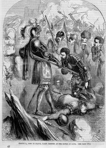फ्रेंकोइस प्रथम ने पाविया की लड़ाई में कैदी लिया (1525) द्वारा अज्ञात कलाकार