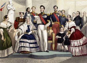 1830 से 1848 तक। राजकुमारी मैरी, मैरी एमेली, लुई फिलिप प्रथम, पेरिस की गिनती, द ड्यूक ऑफ चार्टर्स और राजकुमारी हेलेन। 19वीं सदी की नक्काशी। द्वारा अज्ञात कलाकार