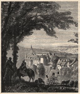Gargilesse-Dampierre (Gargilesse Dampierre) - इंद्रे - फ्रांस - "" PATRIE "में उत्कीर्णन - LUCIEN HUARD द्वारा 6 खंडों में विवरण PECTURESSE DE LA फ्रांस - 19 वीं शताब्दी का अंत द्वारा अज्ञात कलाकार