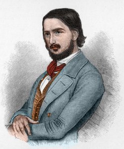 जॉर्ज फ्रेडरिक रूडोल्फ थियोडोर हर्वेघ (1817-1875) जर्मन कवि, क्रांतिकारी और अनुवादक। द्वारा अज्ञात कलाकार