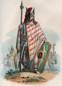 जर्मेन प्रमुख (जर्मन बर्बर)। थियोडोर जस्टे (1818-1888) द्वारा 1868 से "हिस्टोइरे डी बेल्जिक से प्राचीन काल से लेकर लियोपोल्ड I के शासन के अंत तक" में उत्कीर्णन। निजि संग्रह। द्वारा अज्ञात कलाकार