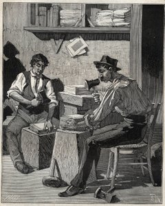 सोने का डिब्बा। एडोल्फ बिटार्ड द्वारा 1885 से "लेस आर्ट्स एट मेटियर्स इलस्ट्रेट्स" में उत्कीर्णन। द्वारा अज्ञात कलाकार