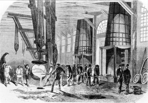1885 में ग्रेनेल फाउंड्री। द्वारा अज्ञात कलाकार