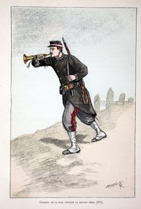 पेरिस कम्यून (1871) की दूसरी सीट के दौरान शांति के संरक्षक। रंगों में नक़्क़ाशी, उदाहरण के लिए "" हिस्टोइरे डू कॉर्प्स डेस गार्डियन्स डे ला पैक्स "" पुस्तक लुई लेपिन (1846-1933) के तत्वावधान में सीन की पुलिस के प्रीफेक्ट के तहत प्रकाशित द्वारा अज्ञात कलाकार