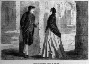 1872 से 'ले डायरी डू डिमांचे' में स्टेंडल द्वारा 'ला चार्ट्रेयूज़ डी पर्मा' के लिए चित्रण। द्वारा अज्ञात कलाकार