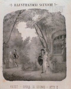 चार्ल्स गौनोडो द्वारा फॉस्ट के दूसरे अधिनियम के लिए चित्रण द्वारा अज्ञात कलाकार