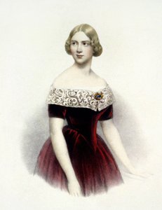 जेनी लिंड (1820-1887), 1847 में स्वीडिश गायक द्वारा अज्ञात कलाकार