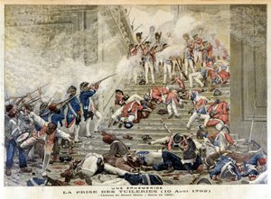 10 अगस्त, 1792 को ट्यूलरीज पर कब्जा - "" ले पेटिटी जर्नल "", अप्रैल 1892 . में द्वारा अज्ञात कलाकार
