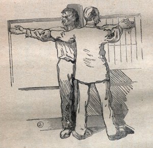न्यायिक मानवमिति या बर्टिलोनेज, अल्फोंस बर्टिलन की विधि (1853-1914): हथियारों का बड़े पैमाने पर माप - "ला साइंस फ़्रैन्काइज़" में उत्कीर्णन द्वारा अज्ञात कलाकार