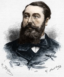 लियो डेलिब्स (1836-1891), फ्रांसीसी संगीतकार और संगीतकार। 28 अप्रैल 1883 के "ले मोंडे इलस्ट्रे" में गैस्टन वुइलियर के बाद चार्ल्स बॉड द्वारा लकड़ी की नक्काशी। द्वारा अज्ञात कलाकार