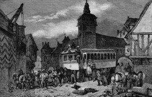 19वीं सदी में लेस ओम्निबस डी पेरिस: कार में 60 सीटें हैं - 1892 से उत्कीर्णन द्वारा अज्ञात कलाकार