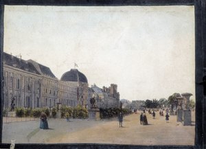 Les Tuileries - "" पैनोप्टिक पॉलोरमा के लिए पेरिस के दृश्य" में", लगभग १८५० द्वारा अज्ञात कलाकार