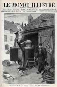 Les bouilleurs de cru - 1895 में पेरिस में घरेलू आसवन - 1895 के "Le Monde Illustré" "n ° 1993 में उत्कीर्णन द्वारा अज्ञात कलाकार