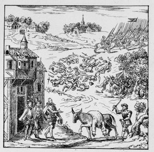 बोर्बोन के लुई प्रथम, कोंडे के राजकुमार (बोर्बोन-कोंडे) (1530-1569) युद्ध में मारे गए थे और उनके शरीर को, बेहोशी पर रखा गया था, पूरी सेना की दृष्टि से उजागर, जर्नैक लाया गया था और फिर ड्यूक को बेच दिया गया था Longueville के, उनके बहनोई जिन्होंने उन्हें कैर द्वारा अज्ञात कलाकार