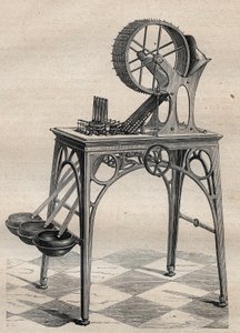 सोने के सिक्कों के सत्यापन के लिए लुई-जोसेफ (लुई जोसेफ) डेल्यूइल (1795-1862) की मशीन द्वारा अज्ञात कलाकार