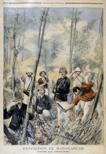 मेडागास्कर अभियान: झाड़ी में - "" ले पेटिटी जर्नल "में, अगस्त 1895 द्वारा अज्ञात कलाकार