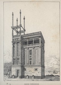 Maison Phenicienne - (फीनिशियन हाउस, यूनिवर्सल एक्जीबिशन, पेरिस द्वारा अज्ञात कलाकार