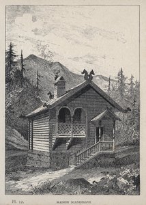 मैसन स्कैंडिनेवियन (स्कैंडिनेवियन हाउस) - 1889 की उत्कीर्णन "1889 की सार्वभौमिक प्रदर्शनी में मानव निवास का इतिहास, श्री चार्ल्स गार्नियर द्वारा - ललित कला पेरिस 1889 का केंद्रीय पुस्तकालय द्वारा अज्ञात कलाकार