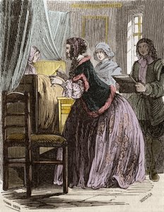 Marquise de Brinvilliers पेरिस में Hotel Dieu के मरीजों को जहर दे रहे हैं। द्वारा अज्ञात कलाकार