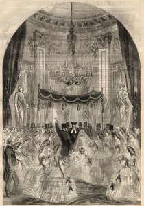 बैरन अल्फोंस डी रोथ्सचाइल्ड (1827-1905) और लियोनोरा डी रोट्सचाइल्ड (1837-1911) का विवाह। मैरी ने फर्श पर एक पेय फेंकना सीखा, यहूदी विवाह के अंतिम चरण को "टूटा हुआ कांच" कहा जाता है। मार्च के "" द इलस्ट्रेटेड लंदन न्यूज "" में  द्वारा अज्ञात कलाकार