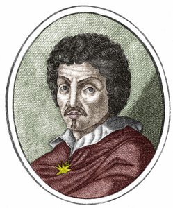 माइकल एंजेलो मेरिसी डिट इल कारवागियो या कारवागियो (1569 - 1609), 17 वीं शताब्दी की नक्काशी। द्वारा अज्ञात कलाकार