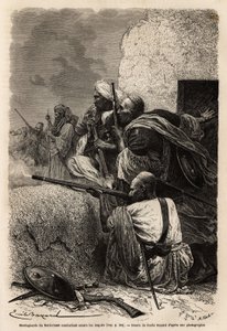 1863 में इस क्षेत्र में गांवों की लूट को रोकने के लिए एक अंग्रेजी अभियान से लड़ते हुए, मुस्लिम पर्वतारोही स्वात के पहाड़ों में बस गए। 1866 में गिलौम लेजेन द्वारा पांडजाब और कश्मीर की कहानी को चित्रित करने के लिए उत्कीर्णन, "ले टूर डू" में प्रकाशि द्वारा अज्ञात कलाकार