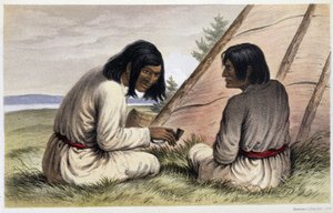Nasquapee भारतीयों: "" Otelne, जीभ; अर्काशे, तीर"" - "" लैब्राडोर प्रायद्वीप की खोज" में", हिंद, हेनरी यूल द्वारा द्वारा अज्ञात कलाकार