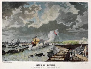 नौसेना युद्ध: टूलॉन की घेराबंदी 19/12/1793 - "" नेपोलियन की नौसेना की लड़ाई" में द्वारा अज्ञात कलाकार