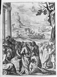 Ovide (Ovid) - पुस्तक १५ के लिए चित्रण - (Ovid's Metamorphoses book um Marks 15 th. Farnabii।) थॉमस फ़ार्नबी (फ़रनाब) द्वारा नोट (१५७५-१६४७) द्वारा अज्ञात कलाकार