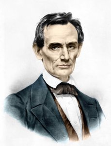 अब्राहम लिंकन का पोर्ट्रेट (1809 - 1865) संयुक्त राज्य अमेरिका के 16वें राष्ट्रपति।