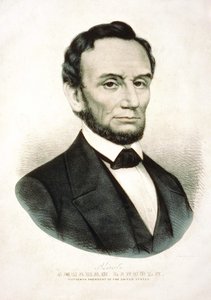 अब्राहम लिंकन का पोर्ट्रेट। अमेरिकी राजनेता (1809 से 1865)। द्वारा अज्ञात कलाकार