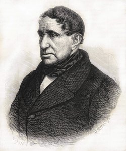 अकिल लियोन का पोर्ट्रेट विक्टर चार्ल्स डी ब्रोगली (1785 - 1870), ड्यूक ऑफ ब्रोगली। 19वीं सदी की नक्काशी। द्वारा अज्ञात कलाकार