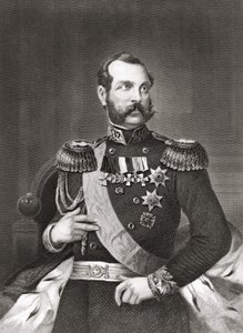अलेक्जेंडर II निकोलायेविच (1818 - 1881), रूस के सम्राट का पोर्ट्रेट। द्वारा अज्ञात कलाकार