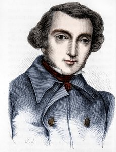 एलेक्सिस डी टोकेविल (1805 - 1859) का पोर्ट्रेट, फ्रांसीसी इतिहासकार और राजनीतिज्ञ। 19वीं शताब्दी का उत्कीर्णन। द्वारा अज्ञात कलाकार