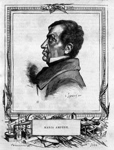 आंद्रे मैरी एम्पीयर का पोर्ट्रेट (1775 - 1836) फ्रांसीसी भौतिक विज्ञानी। द्वारा अज्ञात कलाकार