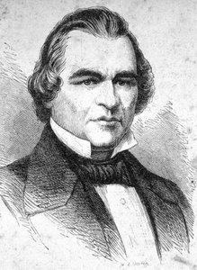 एंड्रयू जॉनसन का पोर्ट्रेट (1808 - 1875) अमेरिकी राजनेता - "" द कंटेम्पोरेन्स "" में, और 19 वीं शताब्दी के अंत में। द्वारा अज्ञात कलाकार