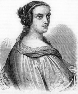 फ्रांस की ऐनी (1462-1522), लुई इलेवन की बेटी, डचेस ऑफ बॉर्बन, ऐनी डी ब्यूजेयू का पोर्ट्रेट। 19वीं शताब्दी का उत्कीर्णन।) 19वीं सदी की नक्काशी। द्वारा अज्ञात कलाकार