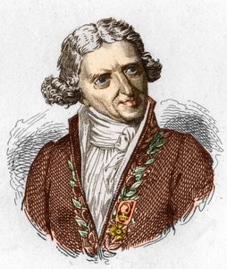 एंटोनी ऑगस्टिन पारमेंटियर (1737 - 1813) का पोर्ट्रेट, फ्रांसीसी सैन्य फार्मासिस्ट और कृषि विज्ञानी। 1845 से उत्कीर्णन। द्वारा अज्ञात कलाकार